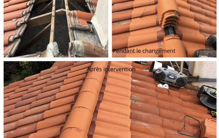 Faitage à sec rénovation toiture à Monnières 44690